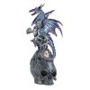 Mystical Jeweled Dragon Skull Figurine